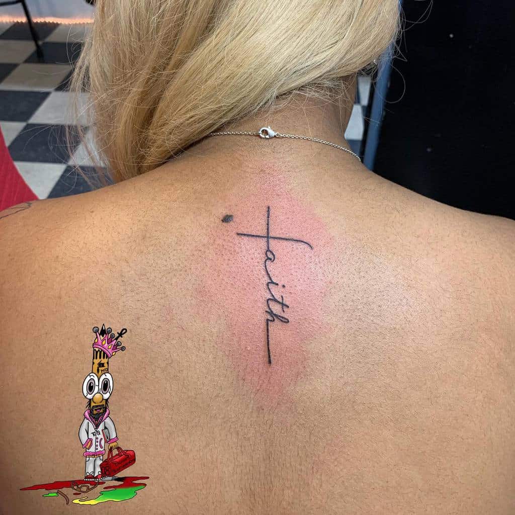 back faith cross tattoo painfreaksonly