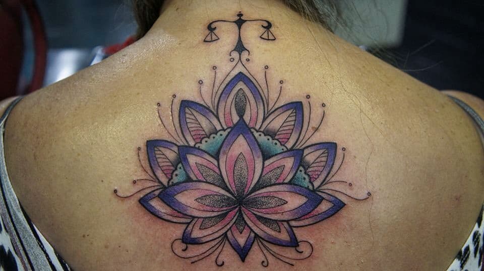 back geometric flower tattoo bruno_koru