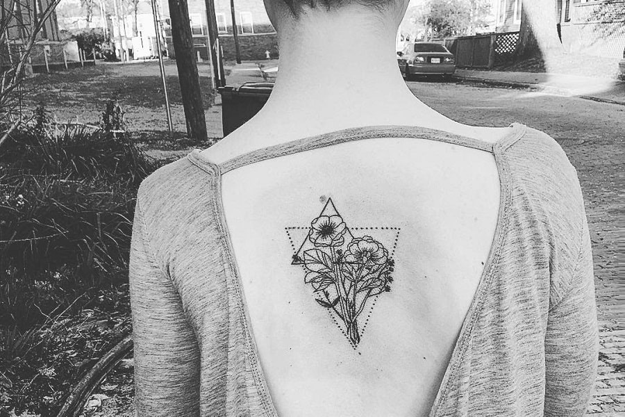 50 Geometric Flower Tattoo Ideas