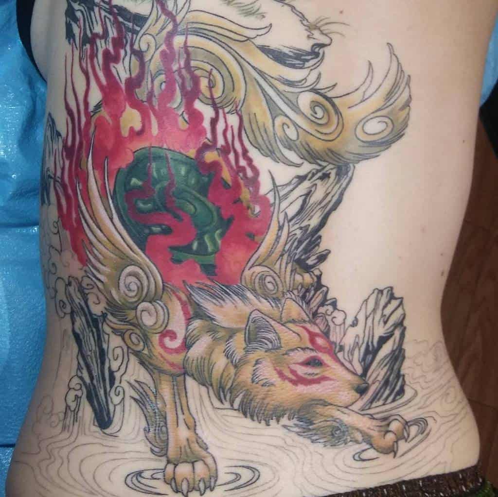 back japanese wolf tattoo cheylabob