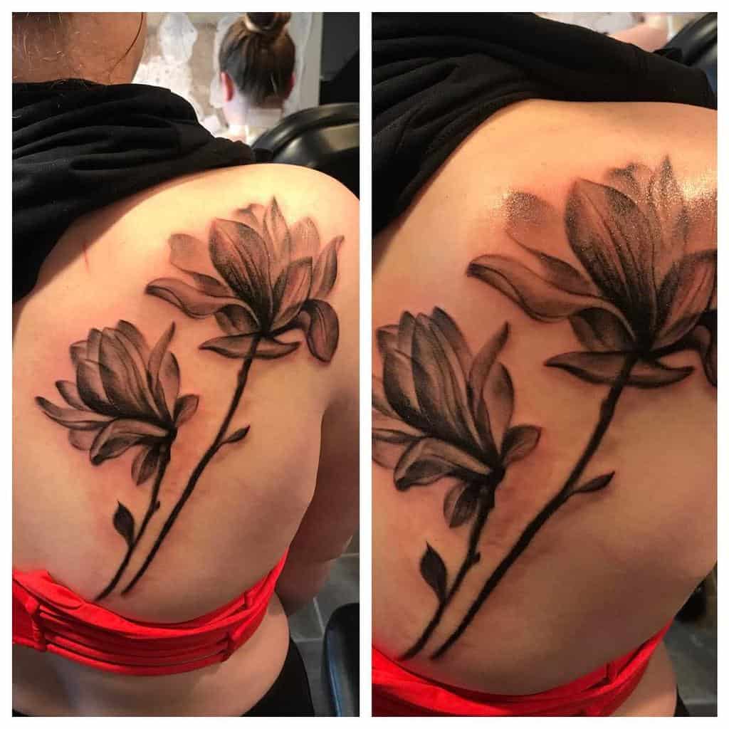 back magnolia tattoos brokebrain