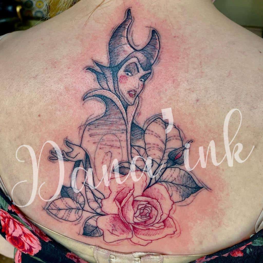 Back Maleficent Tattoos Danaink.tattoo