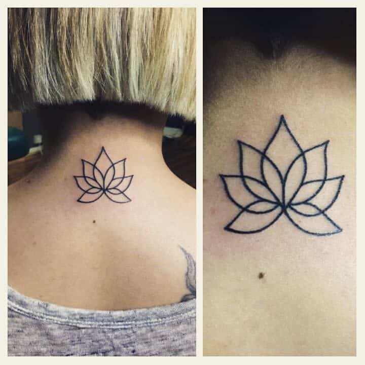 back simple flower tattoos collybopink
