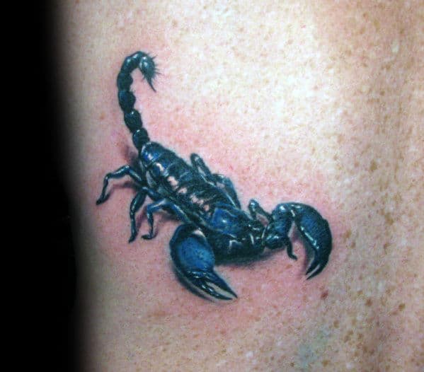 Back Small Scorpion Mens 3d Tattoos