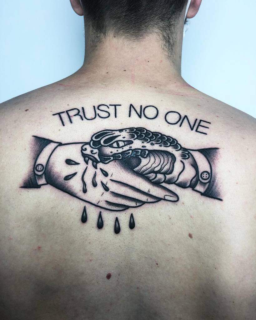 back trust no one tattoos vicibischof