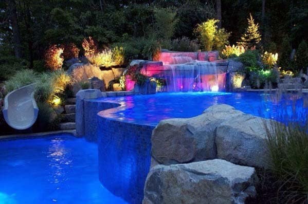 Backyard Ideas For Pool Waterfall