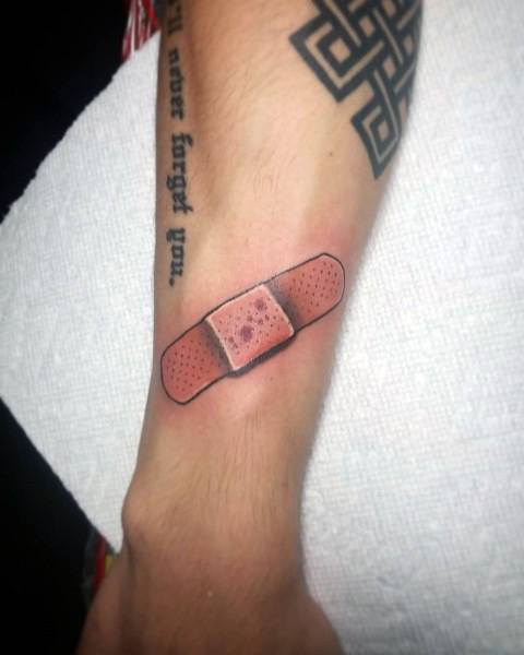 Band Aid Tattoo Inspiration For Men