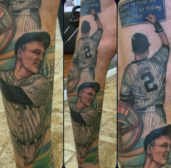 Baseball Lace Tattoo Men Sleeve