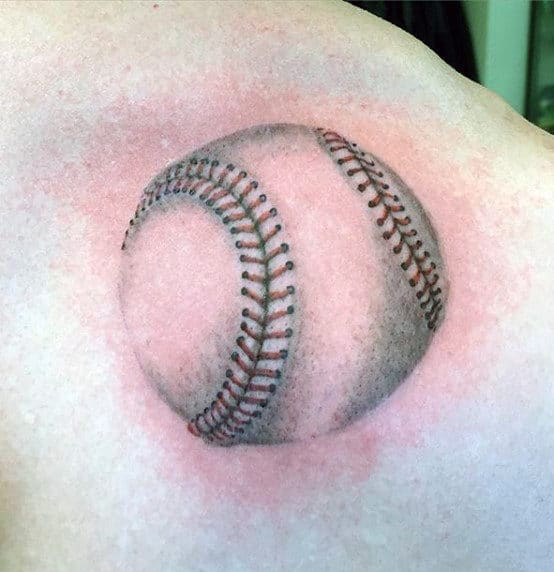 Baseball Stitch Tattoo For Men