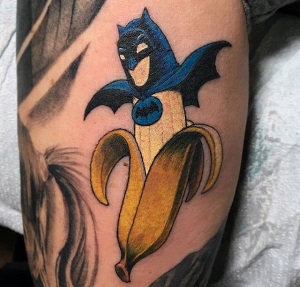Batman Banana Creative Mens Small Tattoos