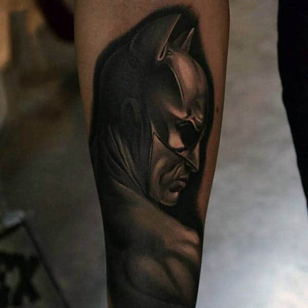 Batman Logo Tattoo On Gentleman