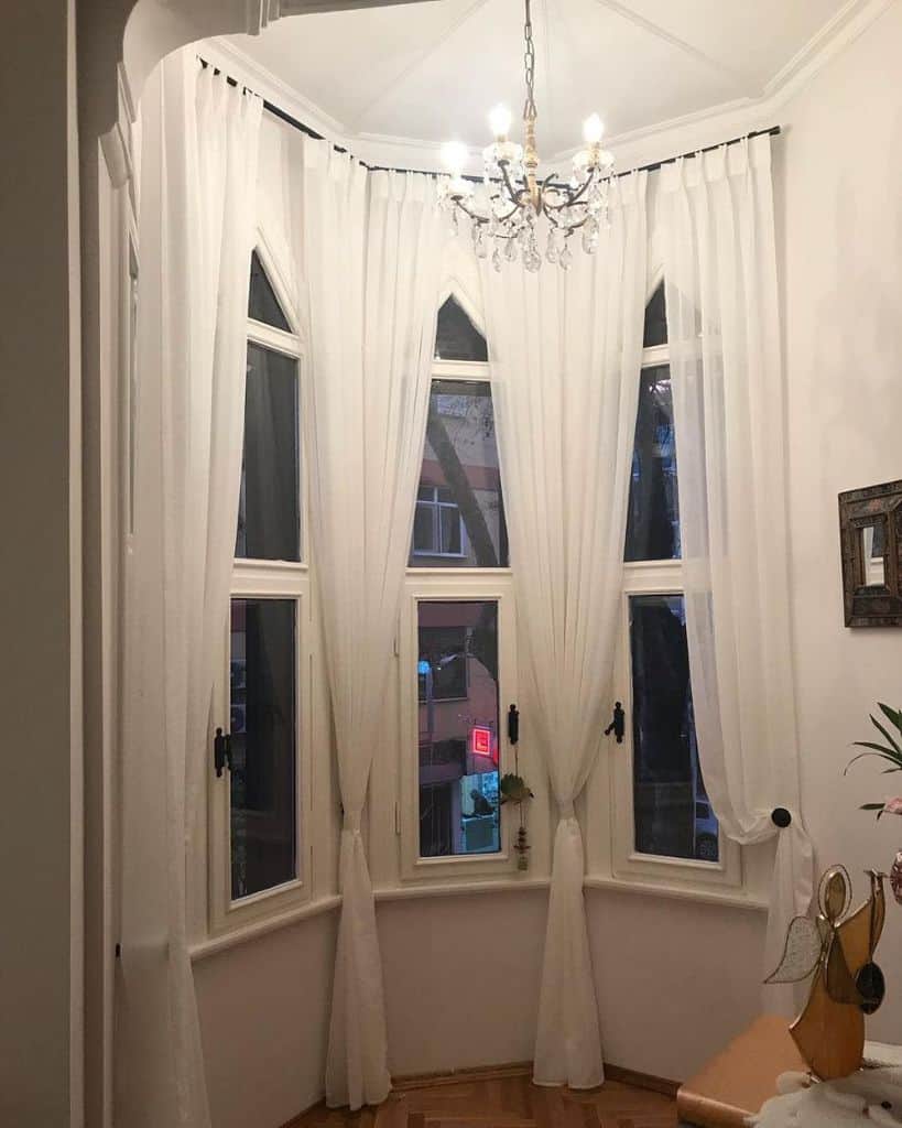 Bay Window Living Room Curtains