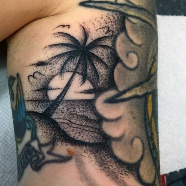 Beach Ocean Themed Tattoos On Men