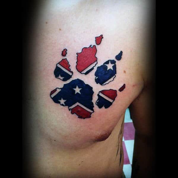 30 Rebel Flag Tattoos For Men American Revelry Design Ideas