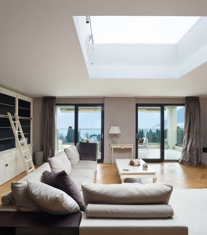 apartment furnished ceiling skylight
