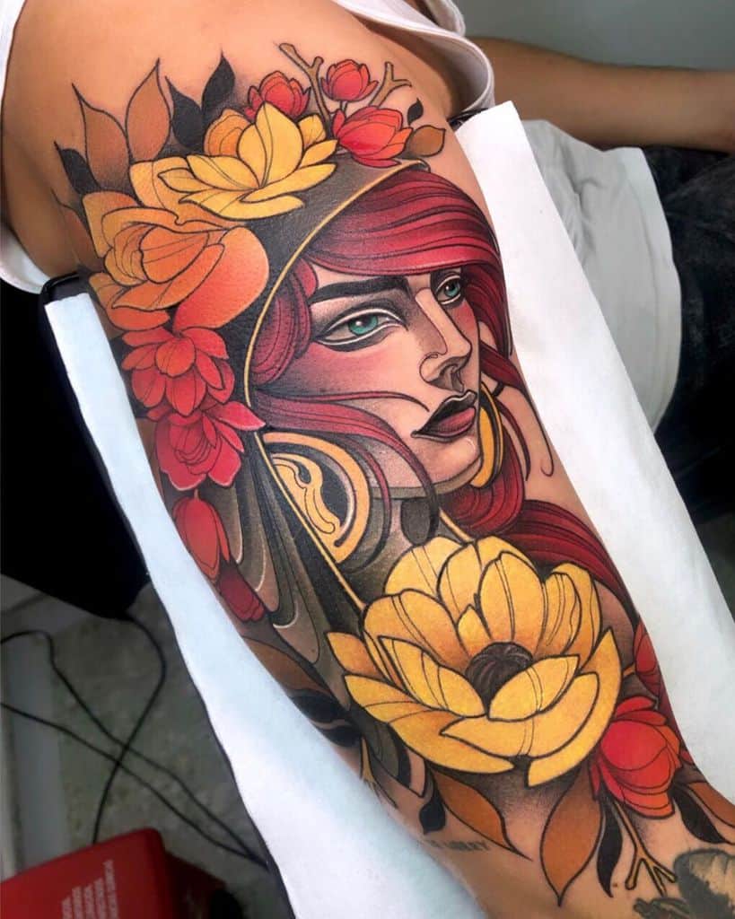 Beautiful Flower Gypsy Tattoo