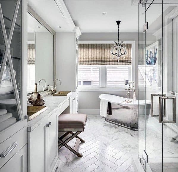 luxury bathroom silver bathtub