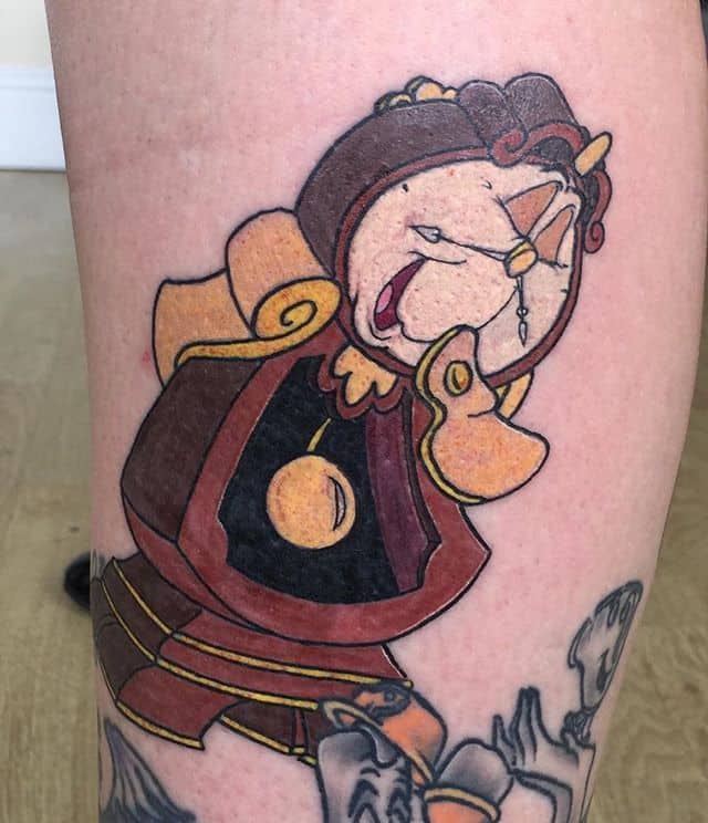 Beauty And The Beast Cogsworth Tattoo
