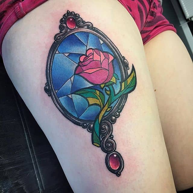 Beauty And The Beast Rose And Mirror