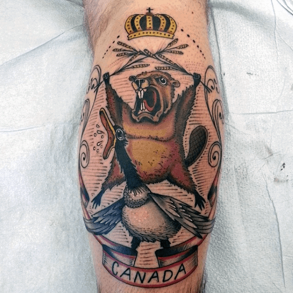 Beaver Male Tattoo Designs