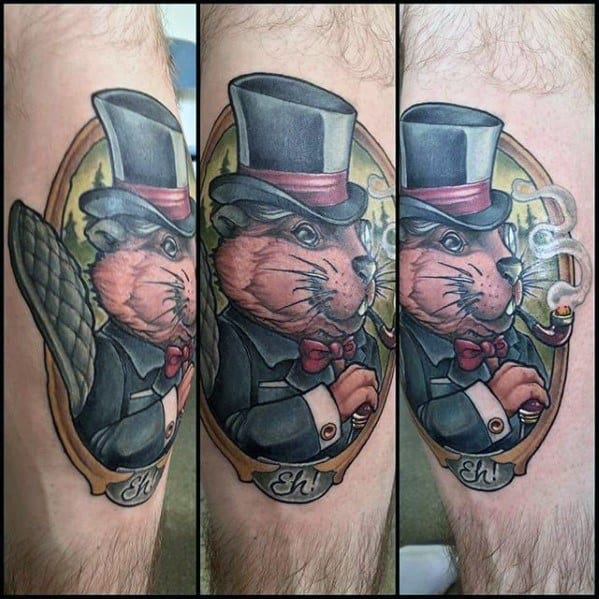 Beaver Tattoo Designs For Guys