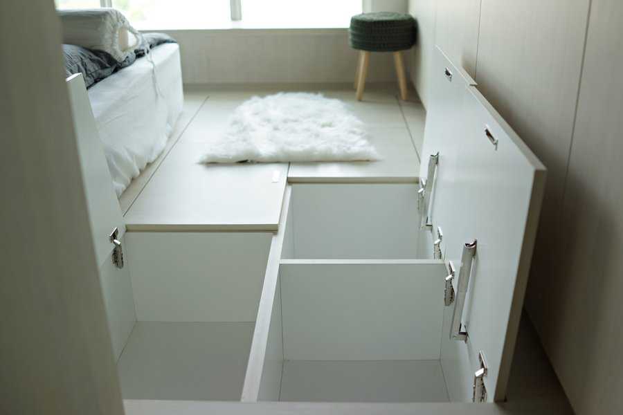 bedroom floor storage