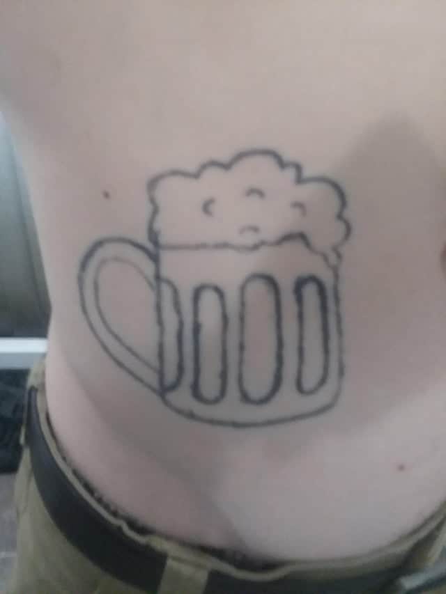 beer belly tattoo fail