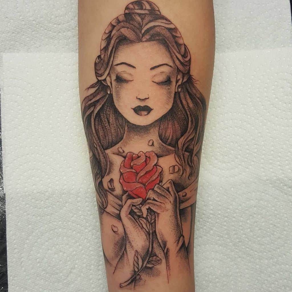 Belle Beauty And The Beast Tattoo Ideas And Inspiration