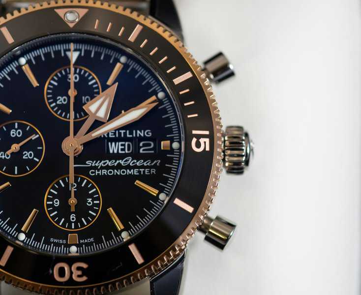 The Ultimate Guide to Luxury Watches for Men - Close up of Breitling watch face