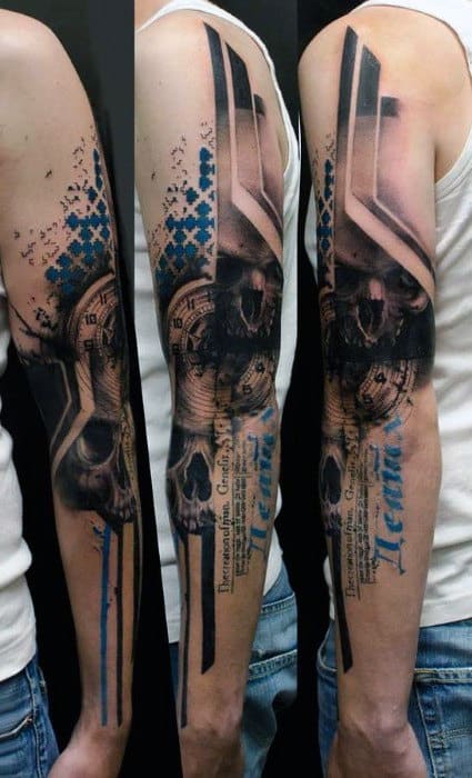 Best Abstract Tattoos For Males Half Sleeve