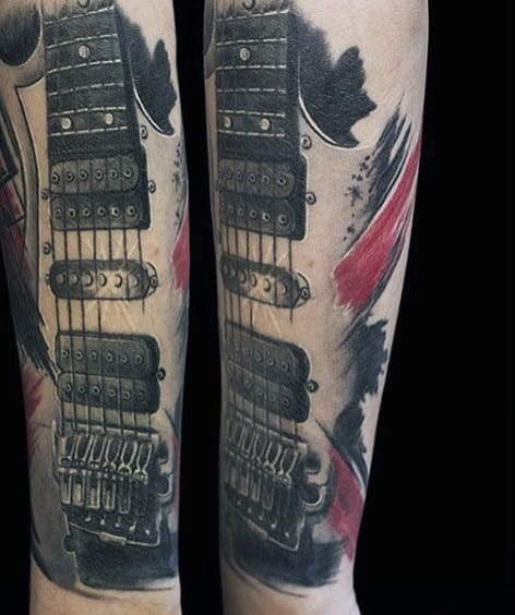 Best Guitar Tattoos Men