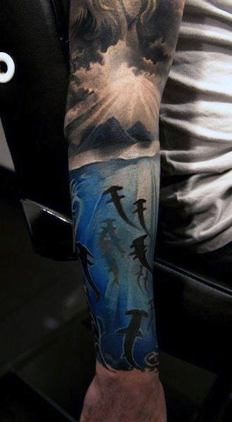 Best Shark Men's Tattoos Sleeve