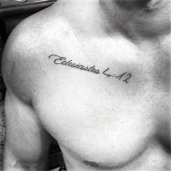 Bible Verse Small Chest Tattoos For Guys