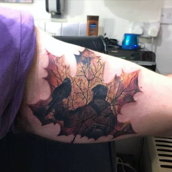 leaf tattoo | Eight of Swords Tattoo