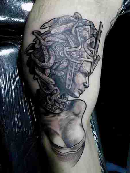 Bicep Guys Medusa Tattoos