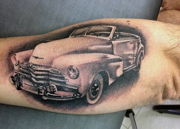 Bicep Masculine Vehicle Tattoo For Men