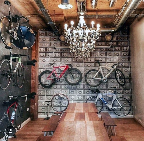Bicycles With Steel Boxes Bachelor Pad Wall Art