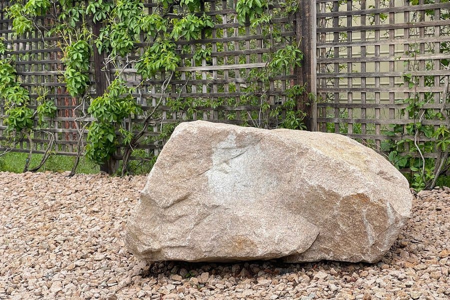 big rock at lawn
