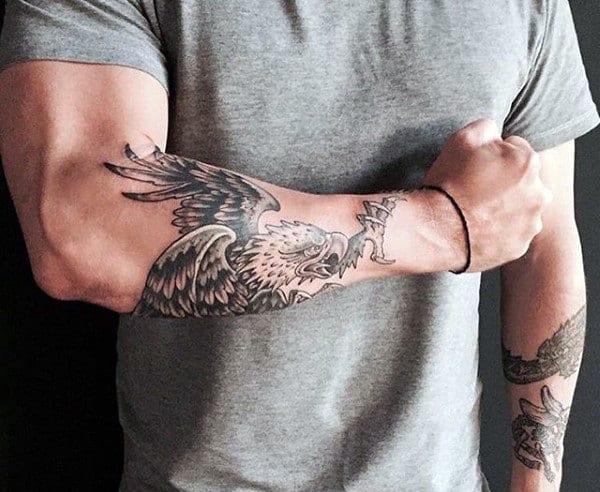 Forearm Bird Tattoo Designs For Men