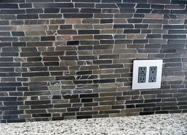 stone tile backsplash
