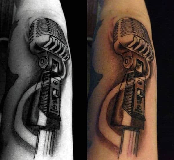 Microphone Tattoo Design  Tattoo Pictures Collection