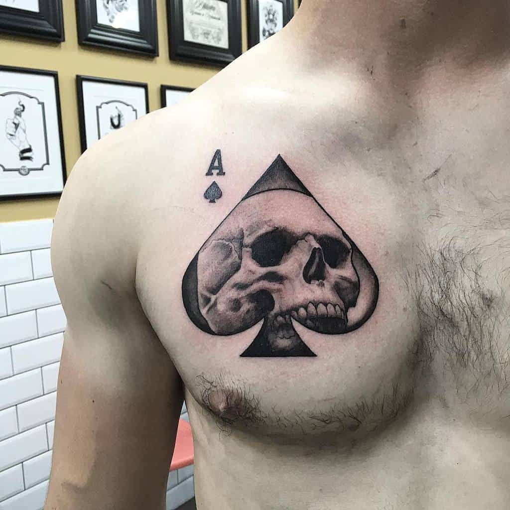 simple king of spades tattoo
