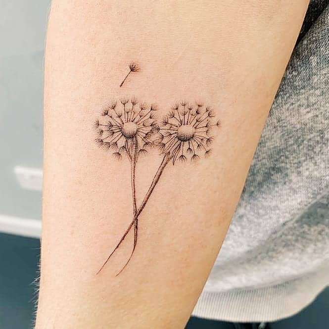 Tattoo uploaded by Inkscool Tattoo Training Institute And Studio Pune India  ™ • Delicate dandelion tattoo designed and tattooed by Tattoo Artist Syed  Hamza Ali at INKSCOOL Tattoo Training Institute And Studio