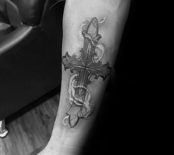 50 3D Cross Tattoo Designs For Men - Jesus Ink Ideas