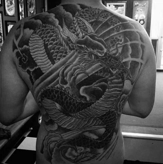 Black Dragon Tattoo Cover Up