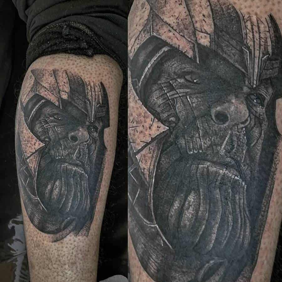 Black And Grey Thanos Tattoo Malandro Art
