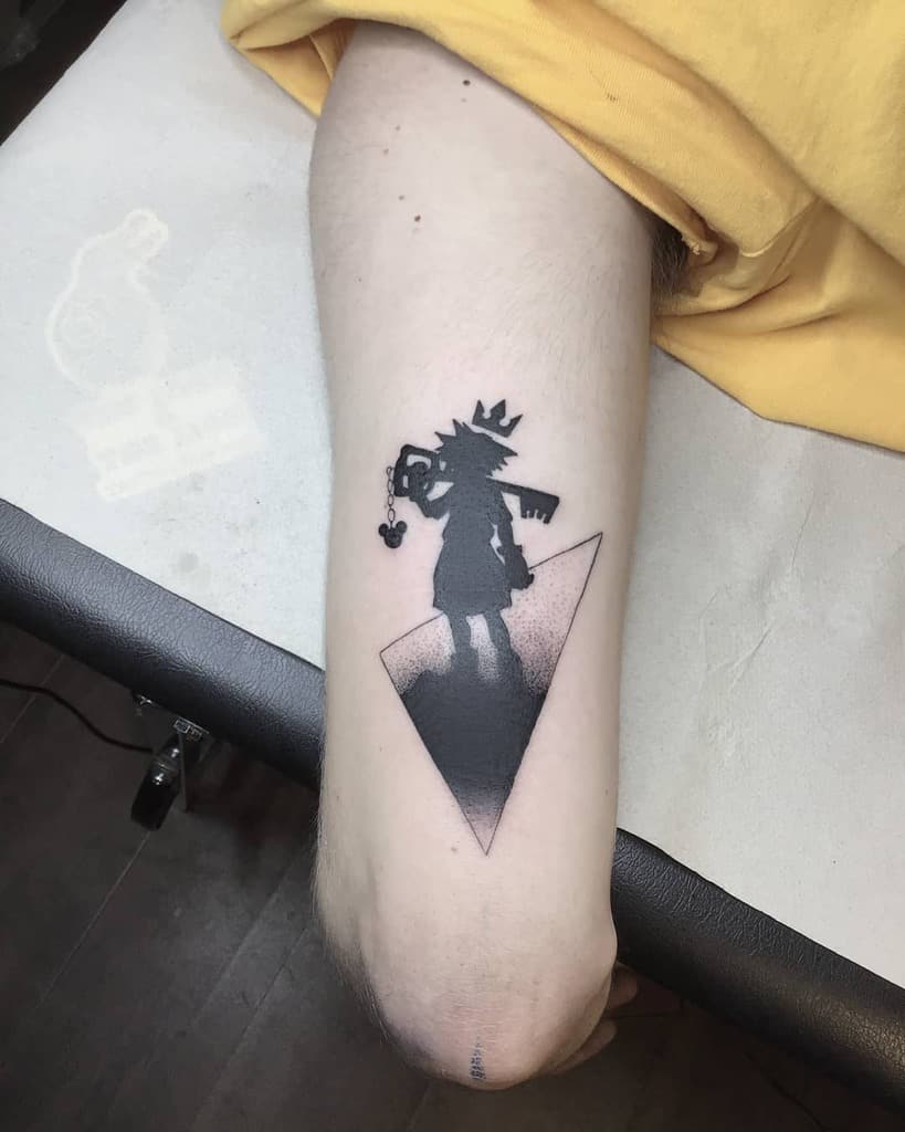 Black Art Work Kingdom Hearts Tattoo