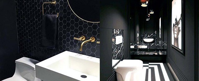 Top 60 Best Black Bathroom Ideas – Dark Interior Designs
