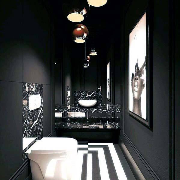 powder room black and white bathroom ideas