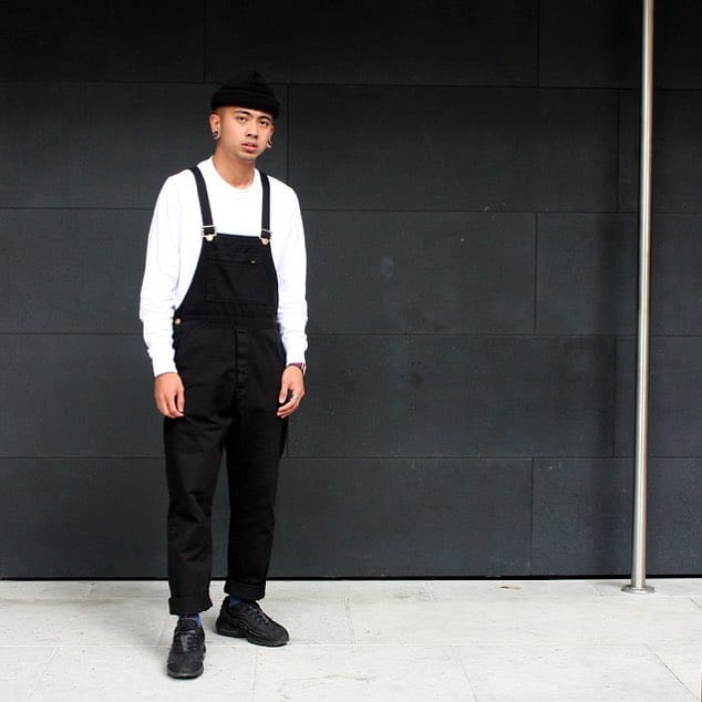 Black Cool Street Wear Mens Overall